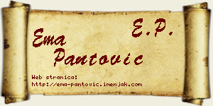 Ema Pantović vizit kartica